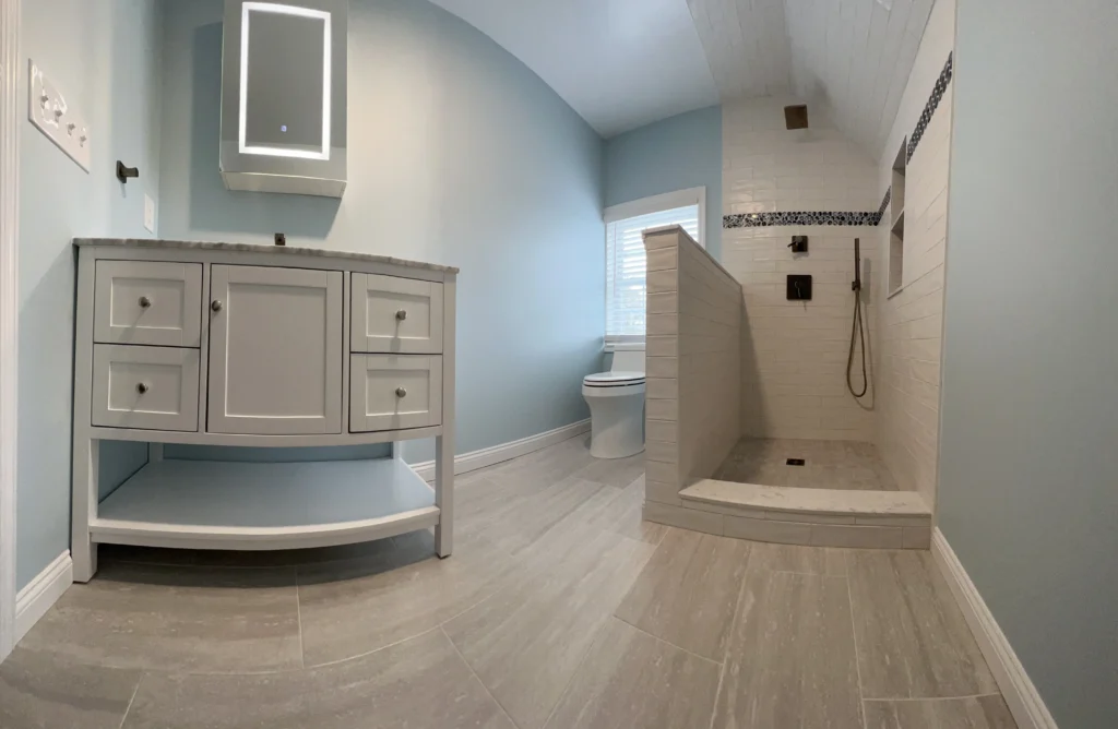 Walk-In Shower Bathroom Renovation in Westfield, NJ