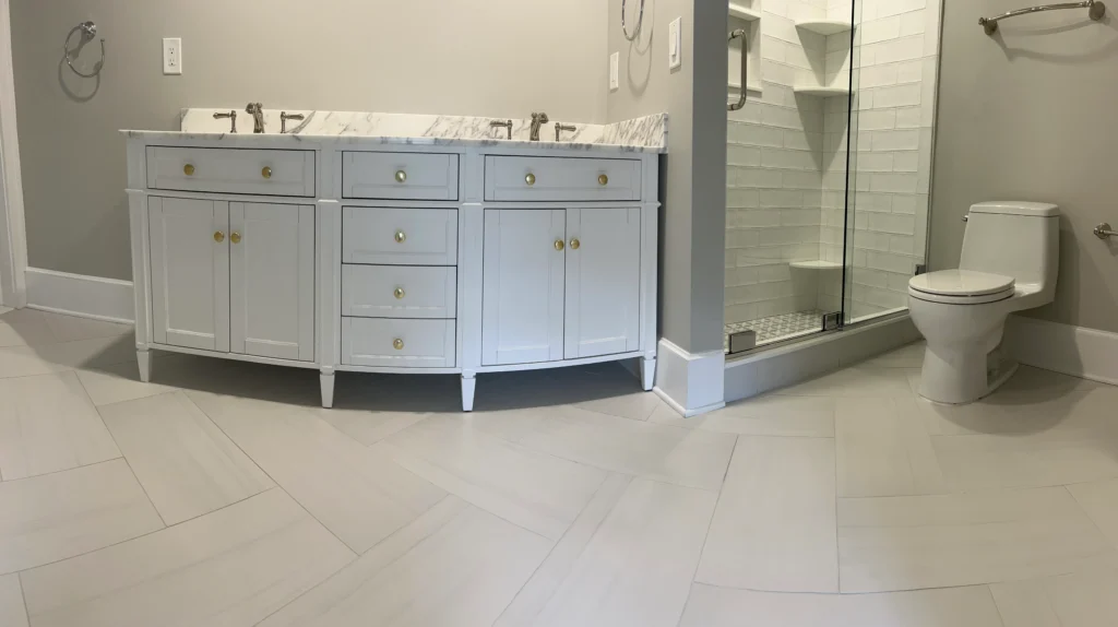 Classic White Bathroom Renovation in Glen Ridge, NJ