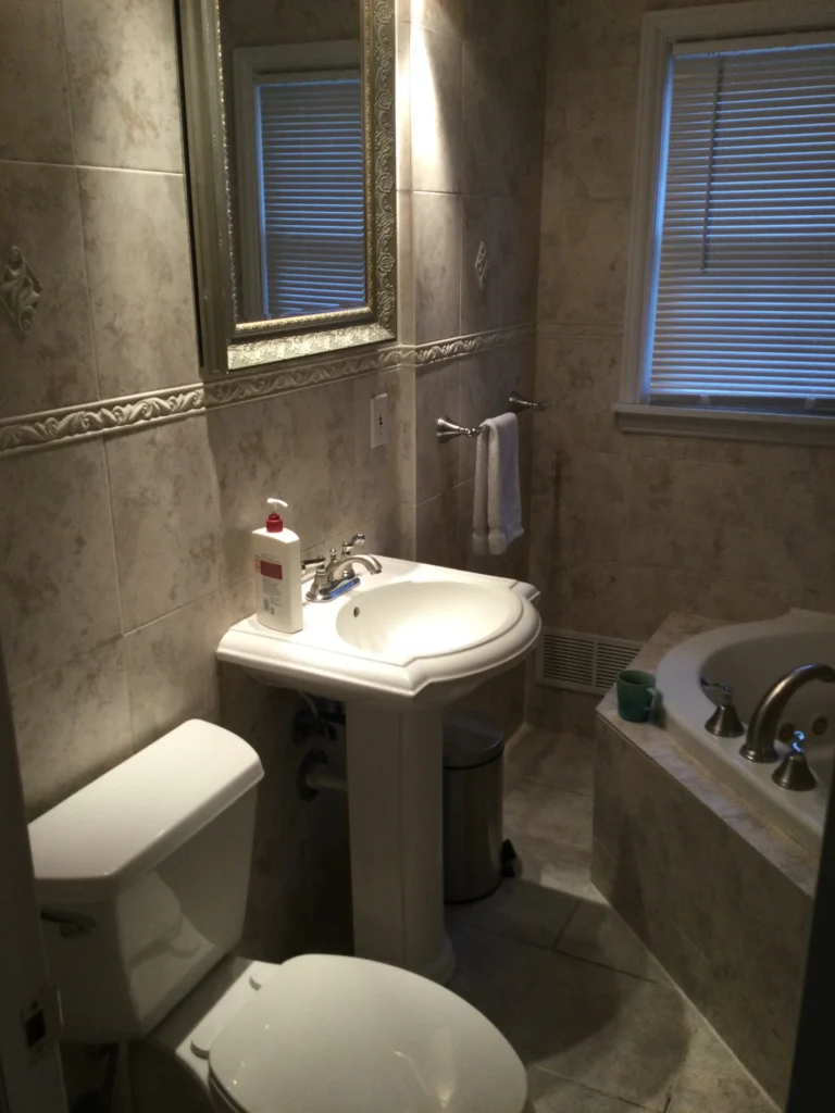 Curbless Walk-In Shower Bathroom Renovation in Hasbrouck Heights, NJ